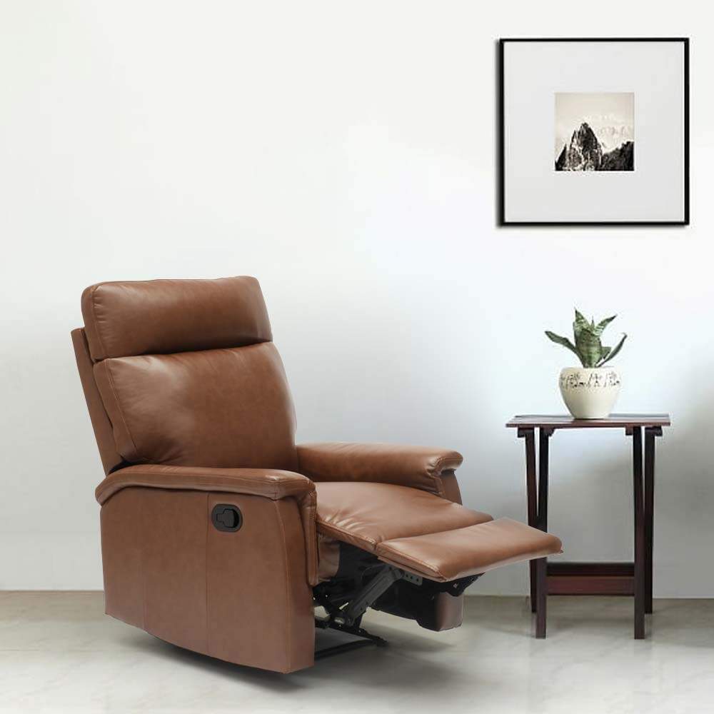 Economical eco-leather relaxation armchair AURORA