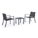 Salotto da giardino 2 sedie moderne con tavolino 45x45cm Bizzotto Auri Sconti