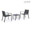 Salotto da giardino 2 sedie moderne con tavolino 45x45cm Bizzotto Auri Promozione