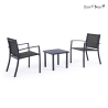 Salotto da giardino 2 sedie moderne con tavolino 45x45cm Bizzotto Auri Promozione