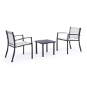 Salotto da giardino 2 sedie moderne con tavolino 45x45cm Bizzotto Auri Misure