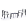 Salotto da giardino 2 sedie moderne con tavolino 45x45cm Bizzotto Auri Misure