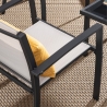 Salotto da giardino 2 sedie moderne con tavolino 45x45cm Bizzotto Auri Costo
