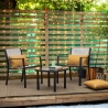 Salotto da giardino 2 sedie moderne con tavolino 45x45cm Bizzotto Auri Saldi