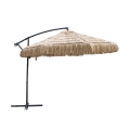 Ombrellone da giardino 3m a braccio laterale effetto rafia Kiso Plus Promozione