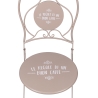 Set tavolo da esterno 2 sedie pieghevoli Le Regole di un Buon Caffè Scelta