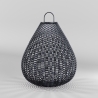 Lampada solare da giardino lanterna in rattan nero 61x48cm Maytoni Plet Offerta
