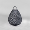 Lampada lanterna da giardino solare moderna in rattan nero Maytoni Plet Offerta