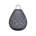 Lampada lanterna da giardino solare moderna in rattan nero Maytoni Plet Promozione