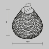 Lampada lanterna da giardino solare moderna in rattan nero Maytoni Plet Scelta