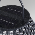 Lampada lanterna da giardino solare moderna in rattan nero Maytoni Plet Catalogo