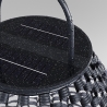 Lampada lanterna da giardino solare moderna in rattan nero Maytoni Plet Catalogo