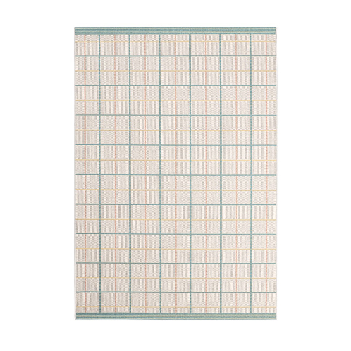 Tappeto da esterno interno verde blu giallo 200x290cm Bizzotto Nour Promozione
