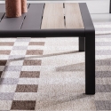 Tappeto per esterno interno in poliestere grigio marrone beige Hada Sconti