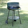 Barbecue a carbonella con ruote e griglia rotonda Ø 48cm regolabile Kivra Saldi