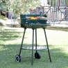 Barbecue a carbonella con ruote e griglia rotonda Ø 48cm regolabile Kivra Vendita