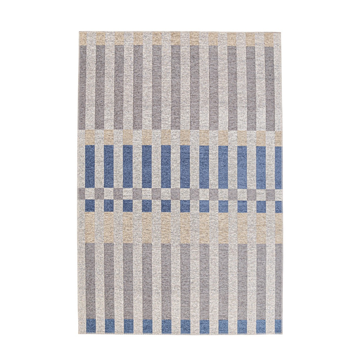 Tappeto da esterno interno blu beige grigio poliestere Bizzotto Hada