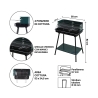 Barbecue a carbonella con griglia regolabile 58x38xh82cm Grilza Scelta