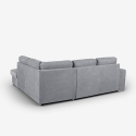 Divano letto 3 posti penisola chaise longue a destra contenitore Belka Sconti