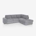 Divano letto 3 posti penisola chaise longue a destra contenitore Belka Saldi
