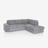 Divano letto 3 posti penisola chaise longue a destra contenitore Belka Saldi
