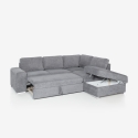 Divano letto 3 posti penisola chaise longue a destra contenitore Belka Vendita