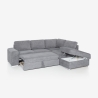 Divano letto 3 posti penisola chaise longue a destra contenitore Belka Vendita