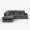 Divano letto 3 posti con penisola contenitore chaise longue sinistra Veyro Offerta