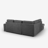 Divano letto 3 posti con penisola contenitore chaise longue sinistra Veyro Sconti