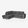 Divano letto 3 posti con penisola contenitore chaise longue sinistra Veyro Saldi
