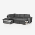 Divano letto 3 posti con penisola contenitore chaise longue sinistra Veyro Vendita