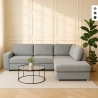 Divano letto 3 posti penisola chaise longue a destra contenitore Belka Promozione