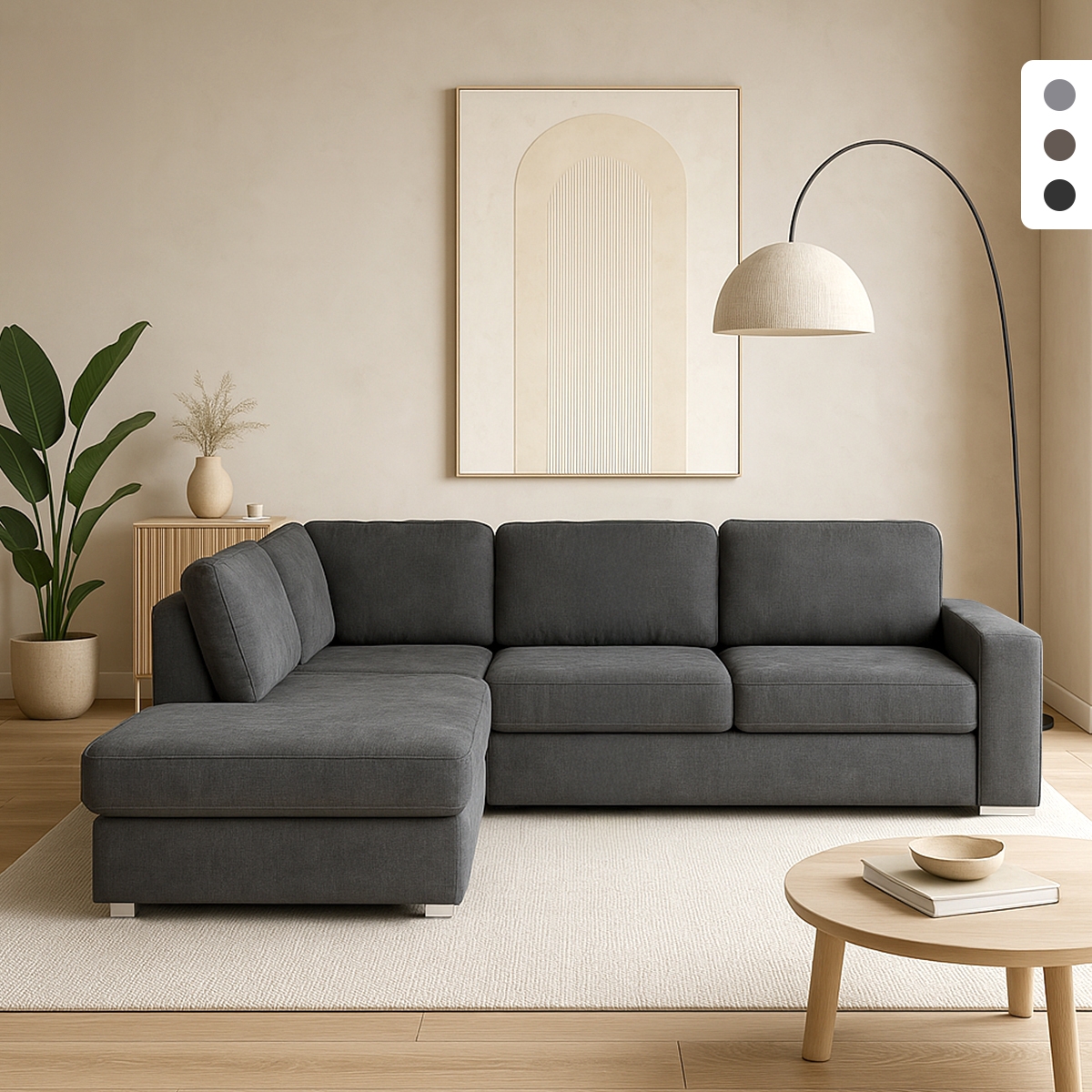 Divano letto 3 posti con penisola contenitore chaise longue sinistra Veyro Promozione Divano letto 3 posti con penisola contenitore chaise longue sinistra Veyro Promozione