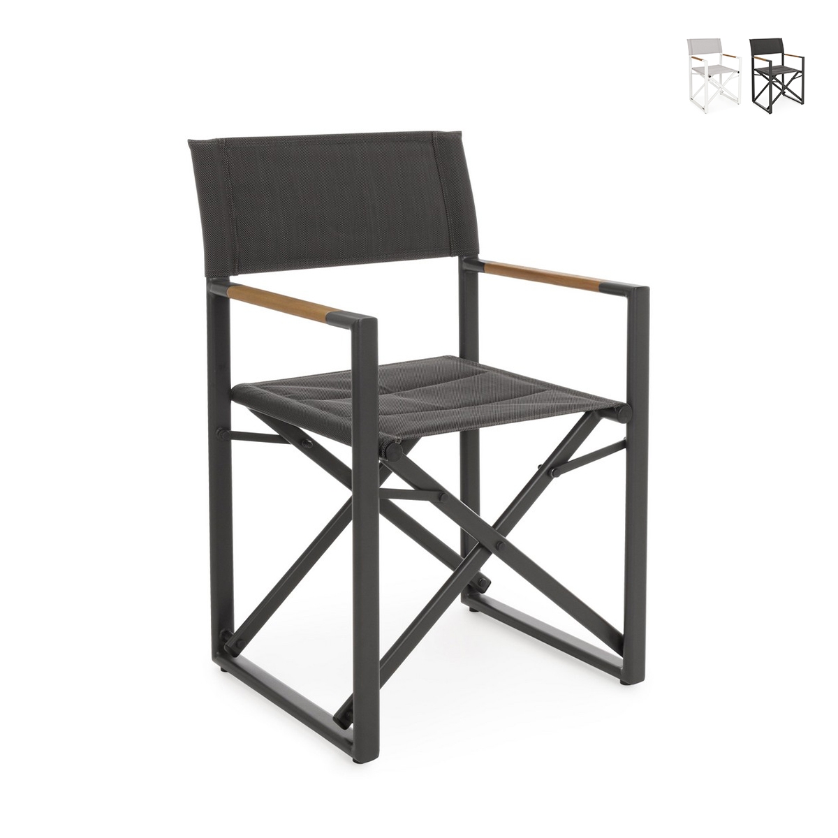Set 2 sedie da regista pieghevoli in alluminio per giardino Bizzotto Lagun