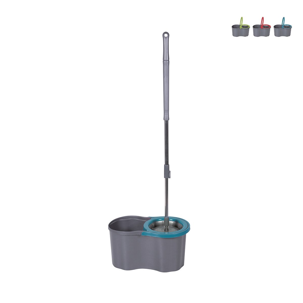 Mop lavapavimenti rotante con fiocco tondo secchio 16l Super Mop Promozione Mop lavapavimenti rotante con fiocco tondo secchio 16l Super Mop Promozione