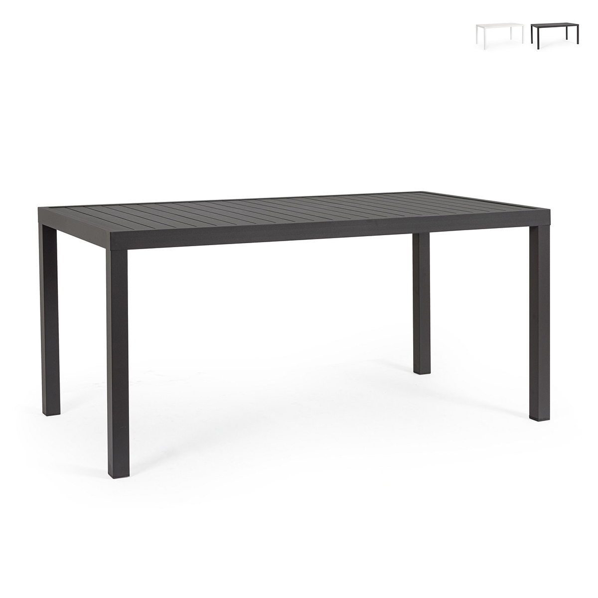 Tavolo da esterno rettangolare 150x80 in alluminio Bizzotto Hilde
