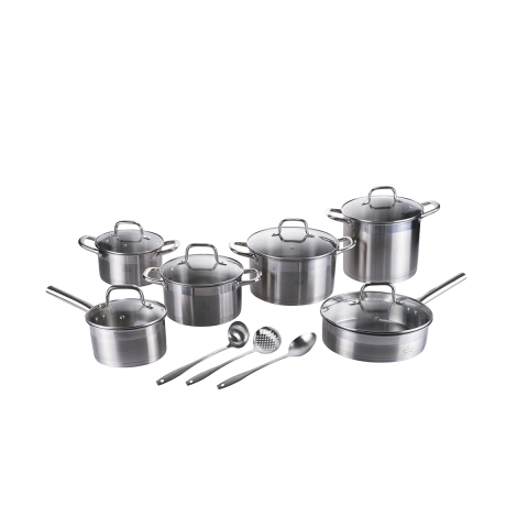 Batteria di pentole e padelle da 15 pezzi in acciaio inox Ardia Promozione