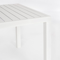 Tavolo da esterno moderno rettangolare 130x68cm in alluminio Bizzotto Hilde Stock