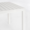 Tavolo da esterno moderno rettangolare 130x68cm in alluminio Bizzotto Hilde Stock