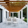 Tavolo da esterno moderno rettangolare 130x68cm in alluminio Bizzotto Hilde Vendita