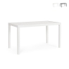 Tavolo da esterno moderno rettangolare 130x68cm in alluminio Bizzotto Hilde Promozione