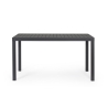 Tavolo da esterno moderno rettangolare 130x68cm in alluminio Bizzotto Hilde Misure