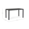 Tavolo da esterno moderno rettangolare 130x68cm in alluminio Bizzotto Hilde Acquisto