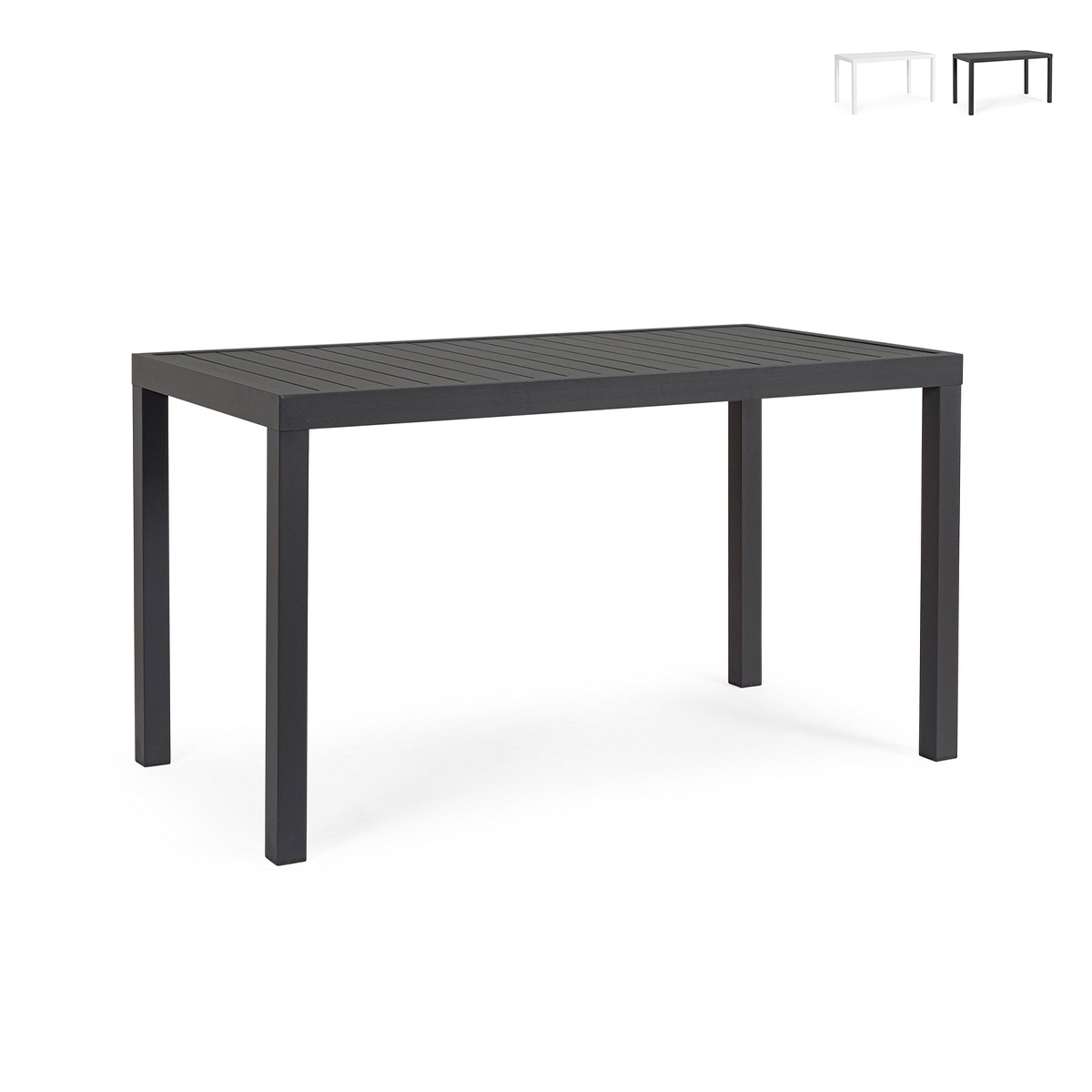 Tavolo da esterno moderno rettangolare 130x68cm in alluminio Bizzotto Hilde Offerta
