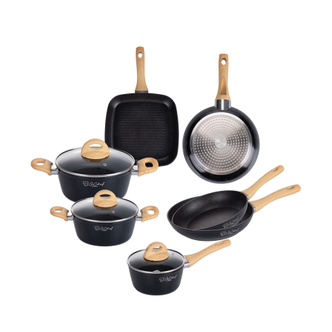 Batteria di pentole 10 pezzi in alluminio antiaderente Fuji Promozione