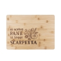 Tagliere da cucina in legno 39x28cm Si scrive pane, si legge scarpetta Promozione