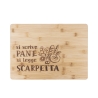 Tagliere da cucina in legno 39x28cm Si scrive pane, si legge scarpetta Promozione