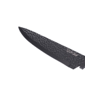 Ceppo nero con 5 coltelli in acciaio inox effetto martellato Piko Sconti