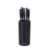 Ceppo nero con 5 coltelli in acciaio inox effetto martellato Piko Offerta