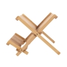 Scolapiatti e bicchieri pieghevole in legno di bambù 45x28x25 cm Ravi Sconti